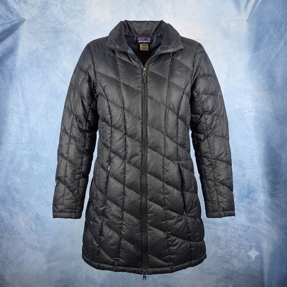Patagonia Downtown Loft Parka Womens Medium Black Down Quilted Puffer Jacket